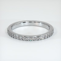 14K White Gold Diamond Pave Wedding Band Video