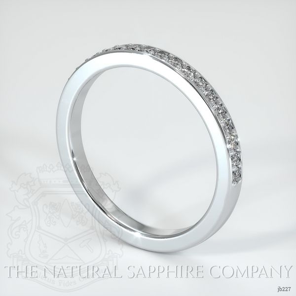 14K White Gold Diamond Pave Wedding Band