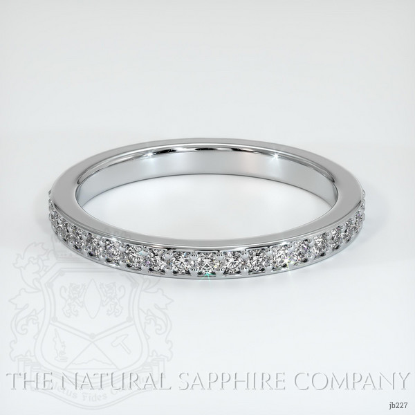 18K White Gold Diamond Pave Wedding Band