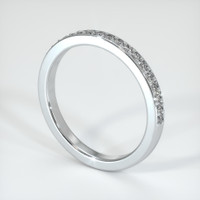 18K White Gold Diamond Pave Wedding Band Image