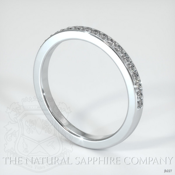 18K White Gold Diamond Pave Wedding Band