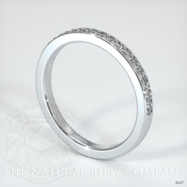 18K White Gold Diamond Pave Wedding Band