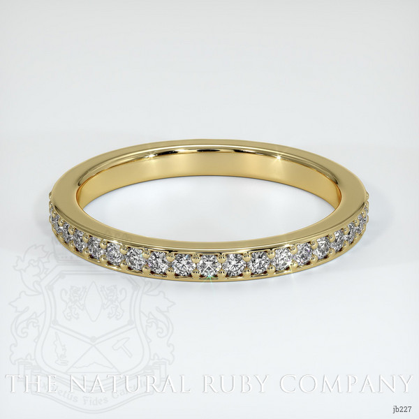 14K Yellow Gold Diamond Pave Wedding Band