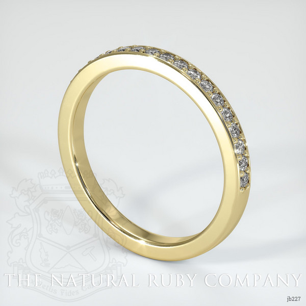 14K Yellow Gold Diamond Pave Wedding Band