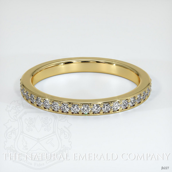 18K Yellow Gold Diamond Pave Wedding Band