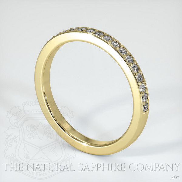 18K Yellow Gold Diamond Pave Wedding Band
