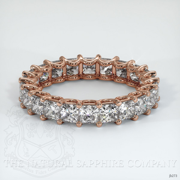 14K Rose Gold Diamond Eternity Wedding Band