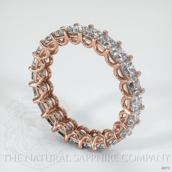 14K Rose Gold Diamond Eternity Wedding Band