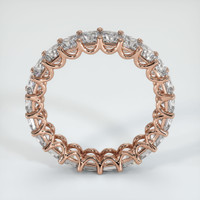 14K Rose Gold Diamond Eternity Wedding Band Image