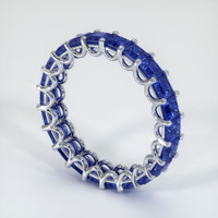 Platinum 950 Blue Sapphire Eternity Wedding Band Image