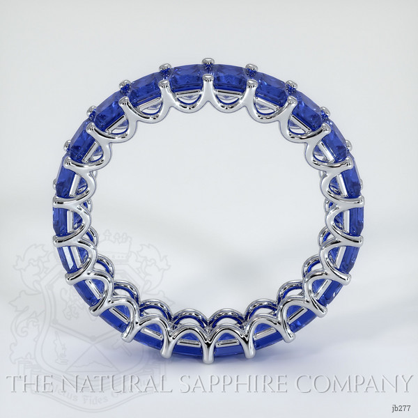 Platinum 950 Blue Sapphire Eternity Wedding Band