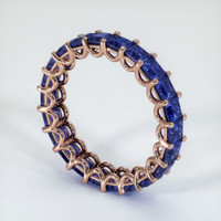 14K Rose Gold Blue Sapphire Eternity Wedding Band Image
