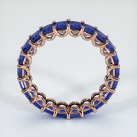 14K Rose Gold Blue Sapphire Eternity Wedding Band Image