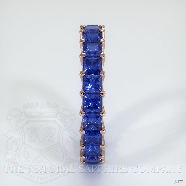 14K Rose Gold Blue Sapphire Eternity Wedding Band