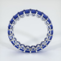 14K White Gold Blue Sapphire Eternity Wedding Band Image