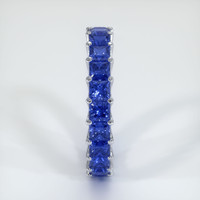 14K White Gold Blue Sapphire Eternity Wedding Band Image
