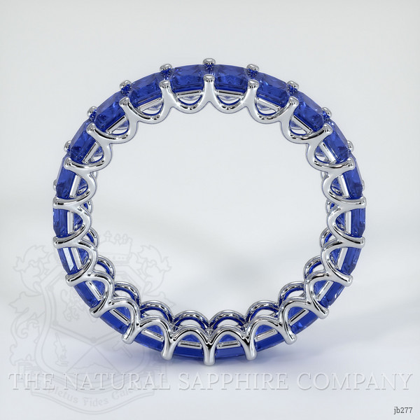 18K White Gold Blue Sapphire Eternity Wedding Band