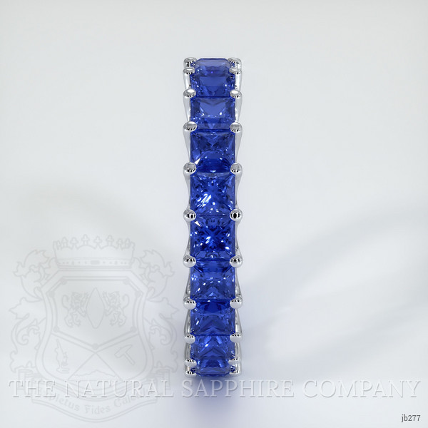 18K White Gold Blue Sapphire Eternity Wedding Band