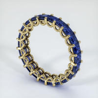 14K Yellow Gold Blue Sapphire Eternity Wedding Band Image
