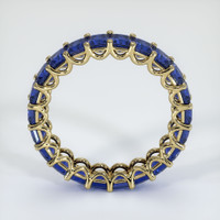 14K Yellow Gold Blue Sapphire Eternity Wedding Band Image
