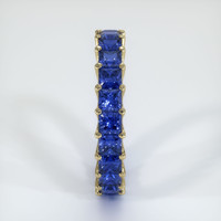 14K Yellow Gold Blue Sapphire Eternity Wedding Band Image