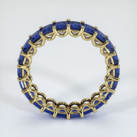 18K Yellow Gold Blue Sapphire Eternity Wedding Band Image