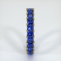 18K Yellow Gold Blue Sapphire Eternity Wedding Band Image
