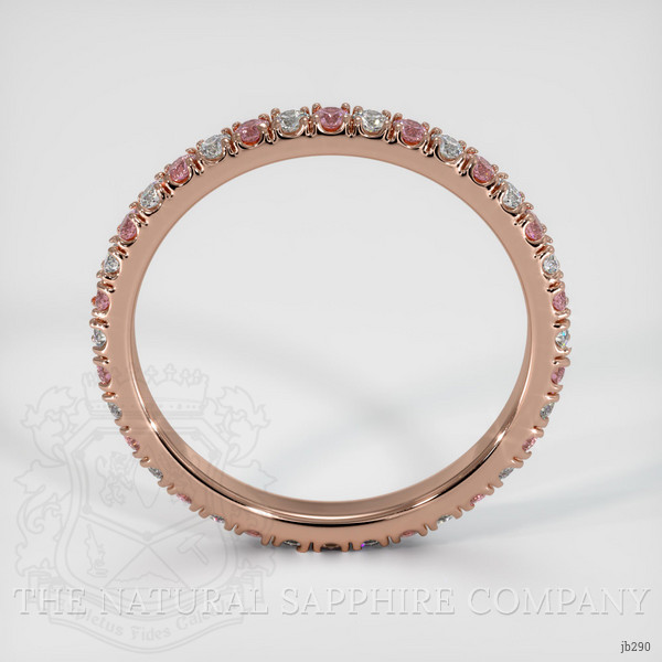 14K Rose Gold Pink Sapphire and Diamond Eternity Wedding Band
