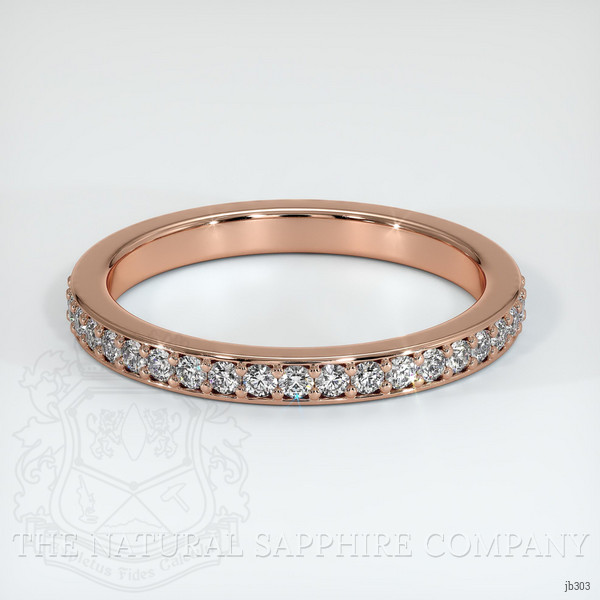 14K Rose Gold Diamond Eternity Wedding Band