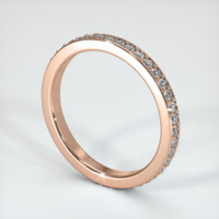 14K Rose Gold Diamond Eternity Wedding Band Image