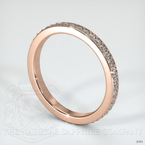 14K Rose Gold Diamond Eternity Wedding Band