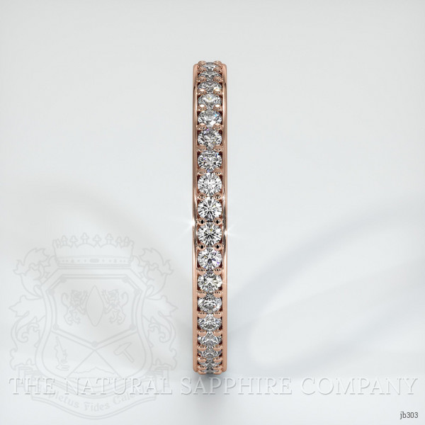 14K Rose Gold Diamond Eternity Wedding Band