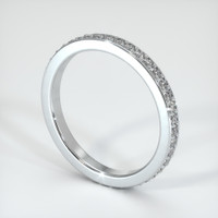 14K White Gold Diamond Eternity Wedding Band Image
