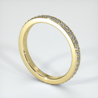 18K Yellow Gold Diamond Eternity Wedding Band Image