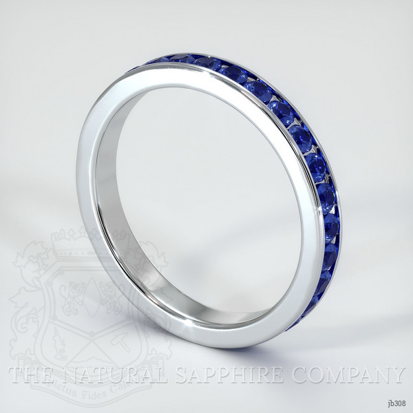Platinum 950 Blue Sapphire Eternity Wedding Band