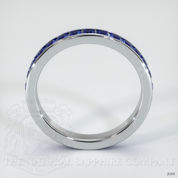 Platinum 950 Blue Sapphire Eternity Wedding Band
