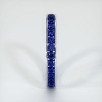 Platinum 950 Blue Sapphire Eternity Wedding Band Image