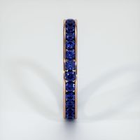 14K Rose Gold Blue Sapphire Eternity Wedding Band Image