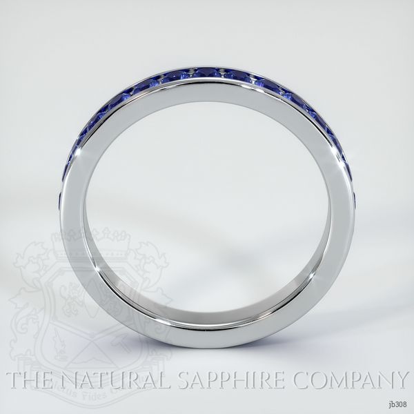 14K White Gold Blue Sapphire Eternity Wedding Band