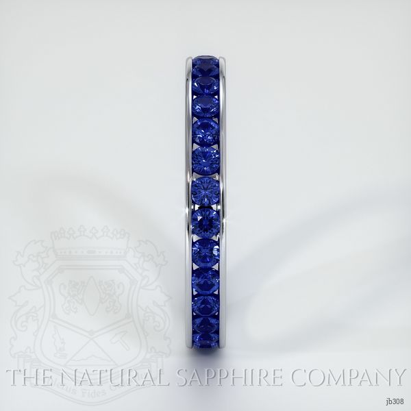 14K White Gold Blue Sapphire Eternity Wedding Band
