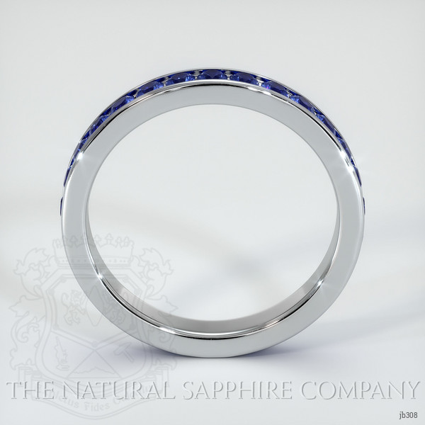 18K White Gold Blue Sapphire Eternity Wedding Band