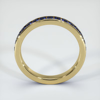 14K Yellow Gold Blue Sapphire Eternity Wedding Band Image