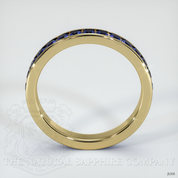 14K Yellow Gold Blue Sapphire Eternity Wedding Band