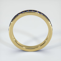 18K Yellow Gold Blue Sapphire Eternity Wedding Band Image