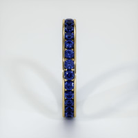 18K Yellow Gold Blue Sapphire Eternity Wedding Band Image