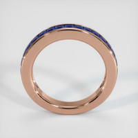 14K Rose Gold Blue Sapphire Channel Wedding Band Image