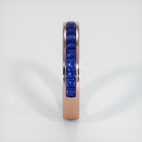 14K Rose Gold Blue Sapphire Channel Wedding Band Image