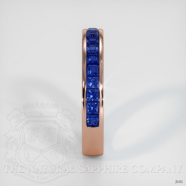 14K Rose Gold Blue Sapphire Channel Wedding Band