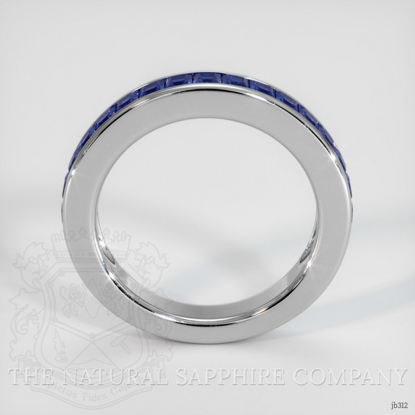 18K White Gold Blue Sapphire Channel Wedding Band