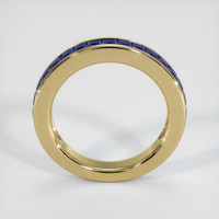14K Yellow Gold Blue Sapphire Channel Wedding Band Image